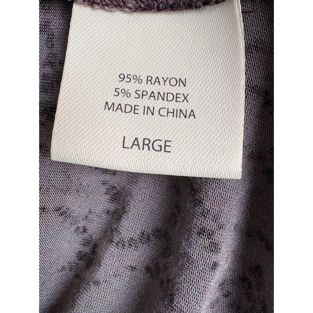 Soma Live Lounge Wear Abstract Print Drawstring Lounge Dress Large Burgundy - Picture 5 of 8